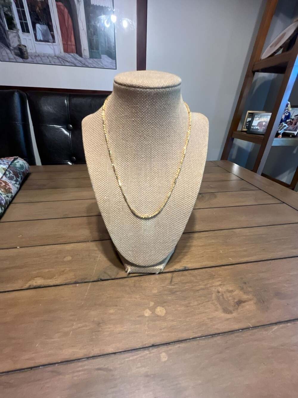 Milor Italian Textured Gold Plated Chain Necklace